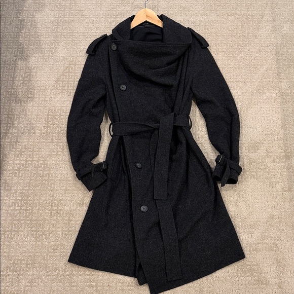 All Saints Jackets & Blazers - All Saints Charcoal Wool Utility Coat